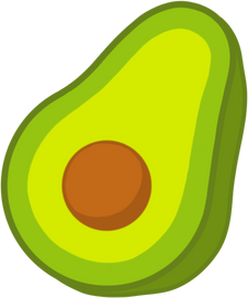 Half Avocado Fruit